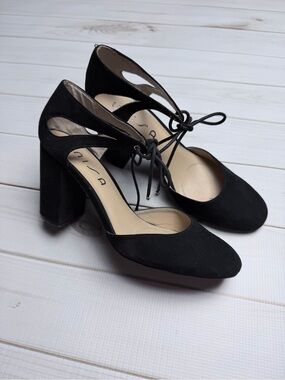 Unisa Suede Lace-Up Platform Block Heel Pumps